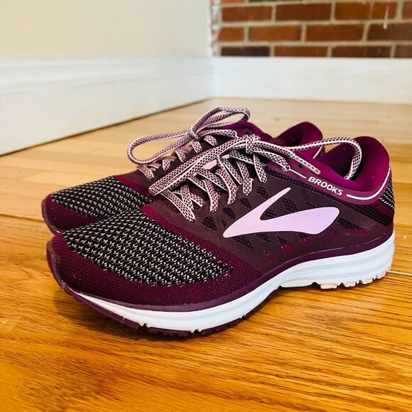 Brooks Shoes - Brooks Womens Plum Pink Purple Revel Running Shoe 1202491B598 Sz 8 US